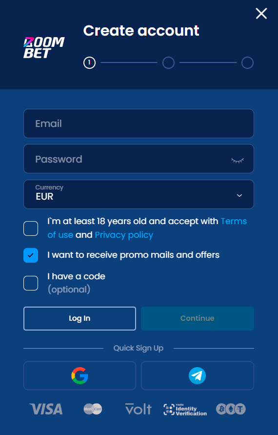 BoomBet Registration